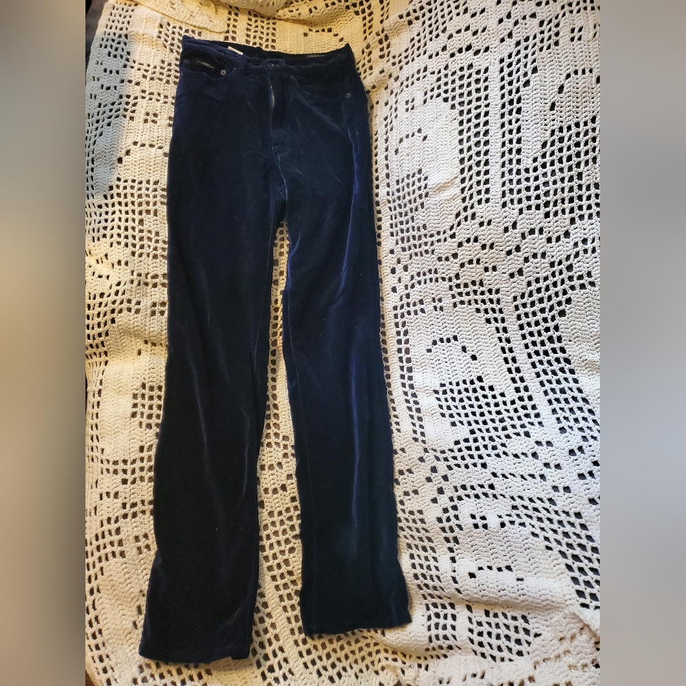 Vintange DKNY Navy Velvet Women's Pants